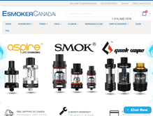 Tablet Screenshot of esmokercanada.com